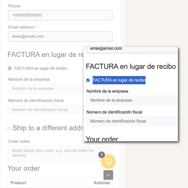 FACTURA en lugar de recibo